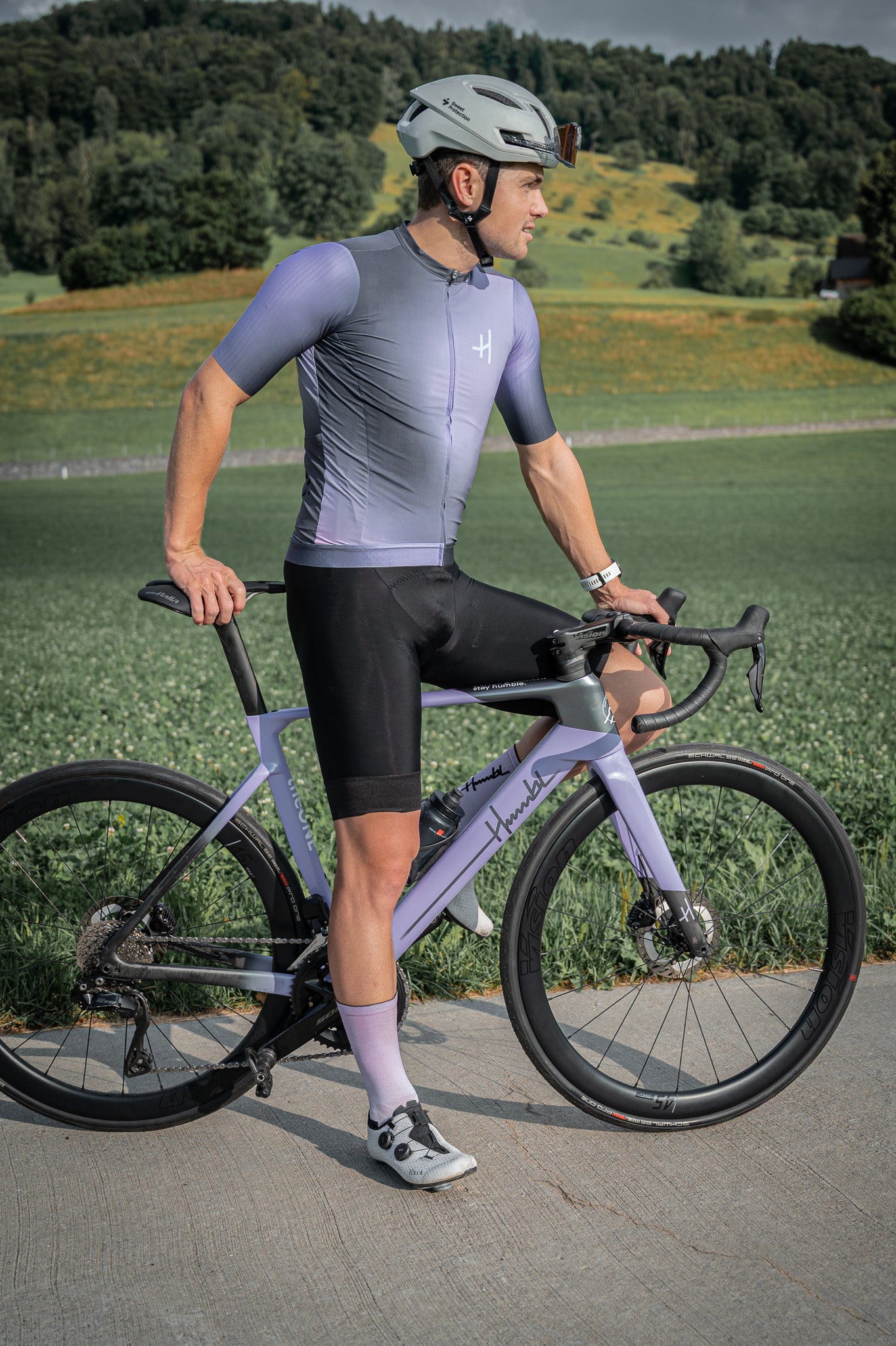 Cycling Jersey Purple Shadow